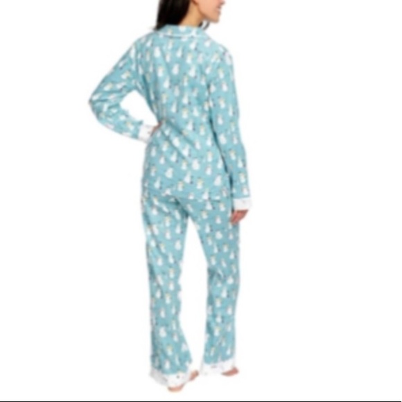 Munki Munki snowman flannel pajamas size Large - Picture 2 of 14